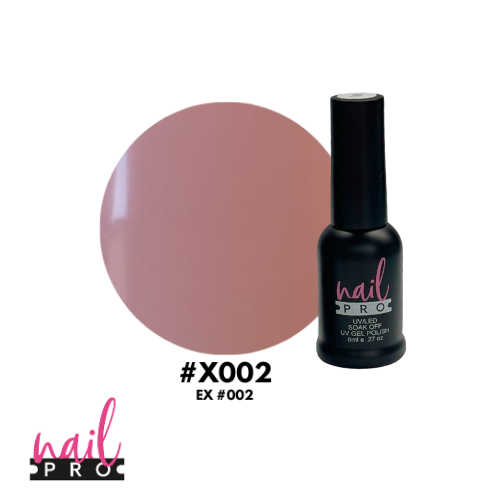 NAIL PRO Esmalte Permanente 8 ml X002 (ex002)  Base de Francesa Rosa Traslucido