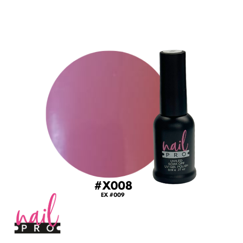 NAIL PRO Esmalte Permanente 8 ml X008 (ex009) Rosado