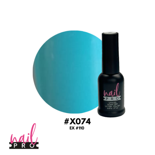 NAIL PRO Esmalte Permanente 8 ml X074 (ex110) Celeste