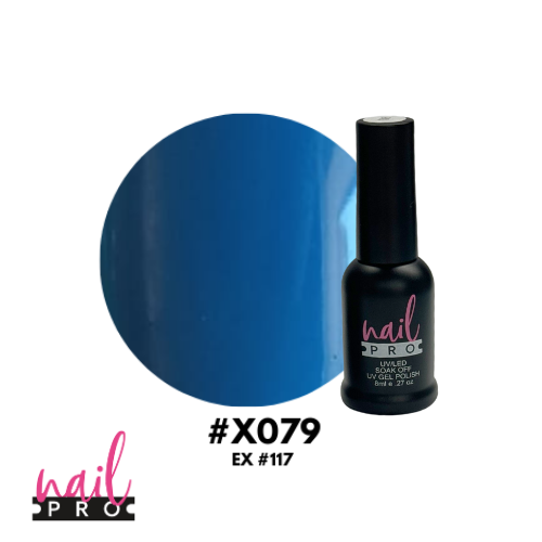 NAIL PRO Esmalte Permanente 8 ml X079 (ex117) Azul turquesa