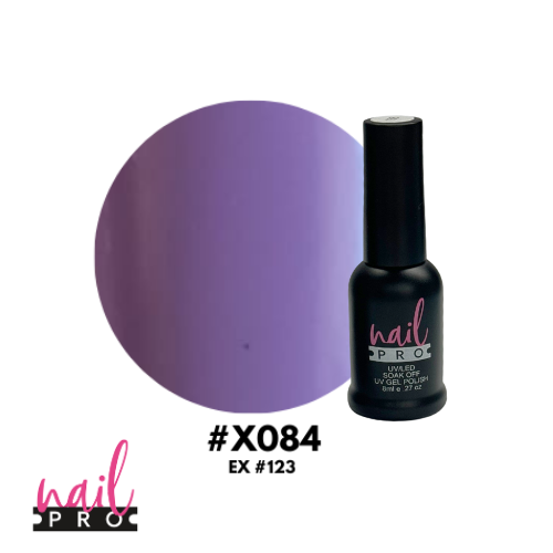 NAIL PRO Esmalte Permanente 8 ml X084 (ex123) Morado Pastel