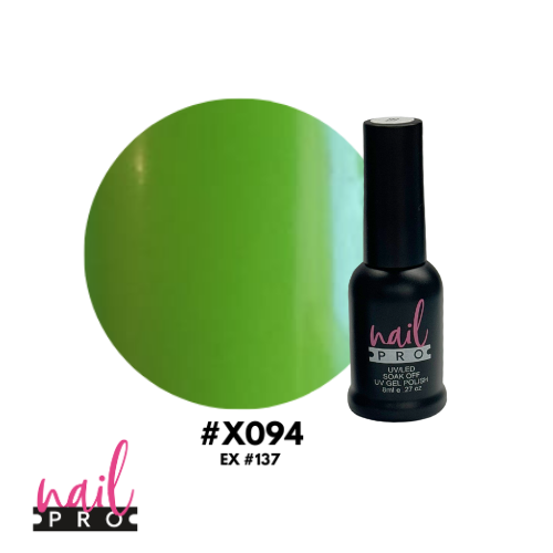 NAIL PRO Esmalte Permanente 8 ml X094 (ex137) Verde manzana